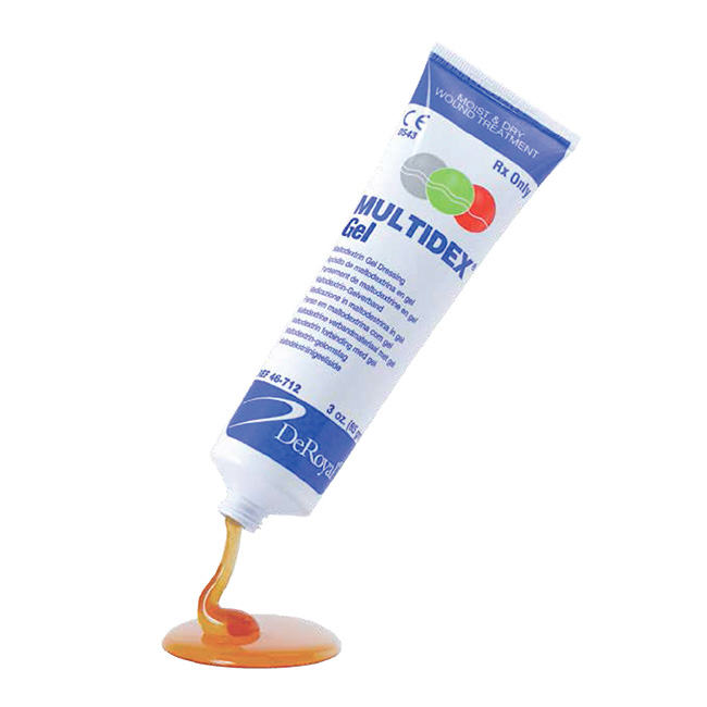 Multidex Gel 3oz Apósito para heridas secas con maltodextrina y ácido ascórbico