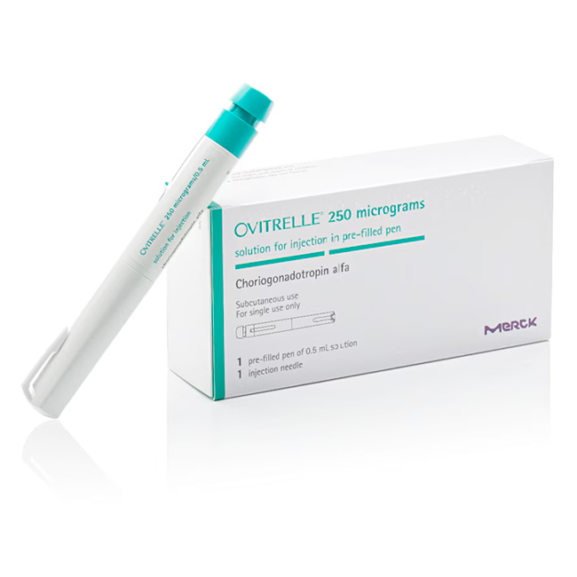 Ovidrel 250mcg r-hCG Recombinante en Pluma Precargada para la Inducción de la Ovulación
