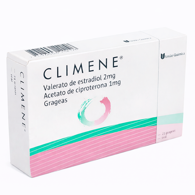 Climene 2mg/1mg Terapia Hormonal | 21 Grageas (Estradiol + Ciproterona)