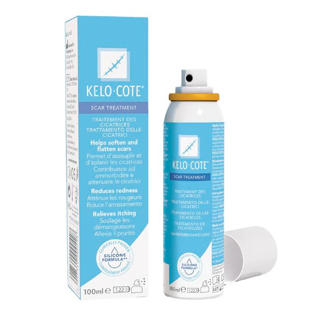 Kelo-Cote Spray 100mL Tratamiento para Cicatrices de Difícil Acceso