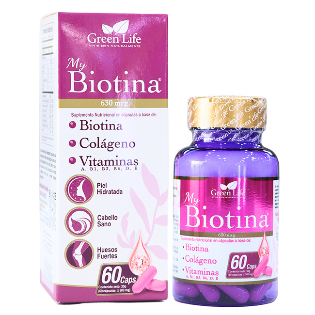 My Biotina 630mcg 60 cápsulas Green Life