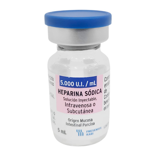 Heparina Sódica 5.000UI/mL Solución Inyectable 5mL Fresenius Kabi