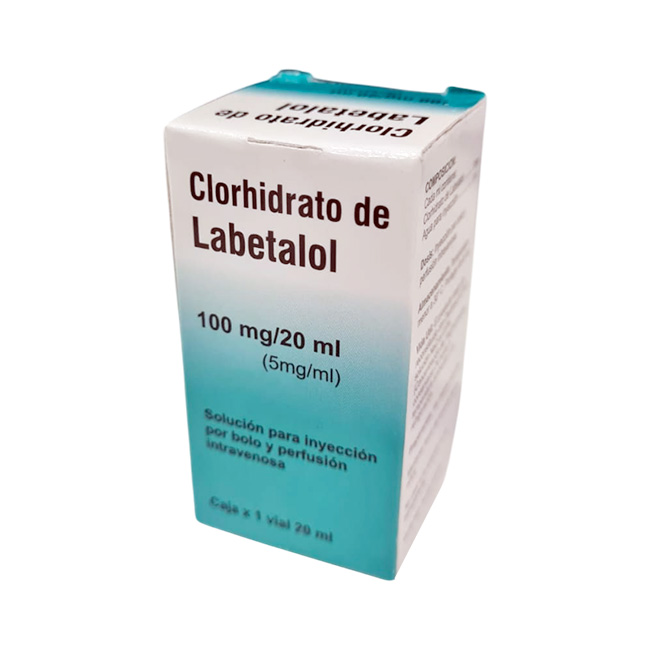 Clorhidrato de Labetalol 100mg/20ml (5mg/ml) Solución Inyectable