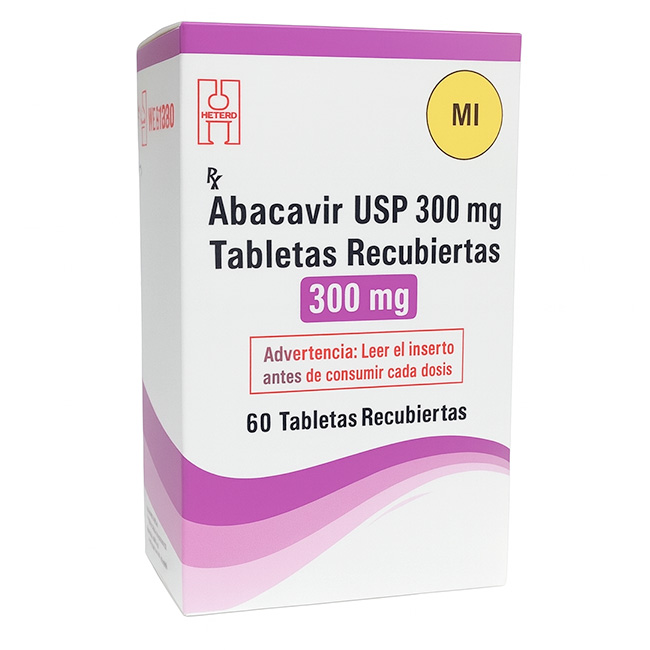 Abacavir USP 300mg Tabletas Recubiertas