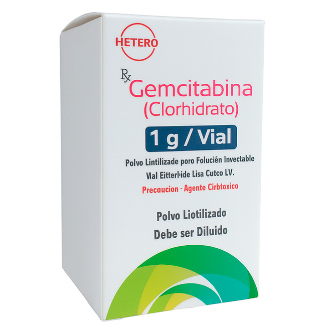 Gemcitabina (Clorhidrato) 1g/Vial Polvo Liofilizado para Solución Inyectable