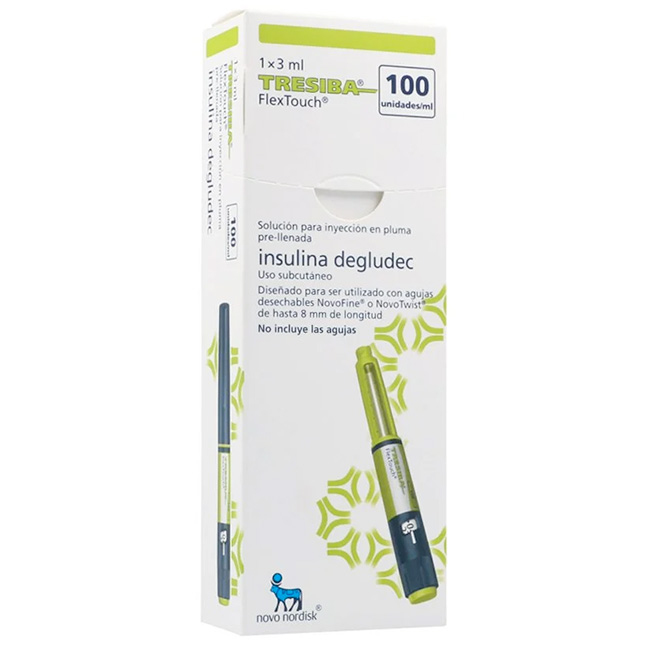 TRESIBA FlexTouch Insulina Degludec 100UI/mL (1 pluma prellenada de 3mL)