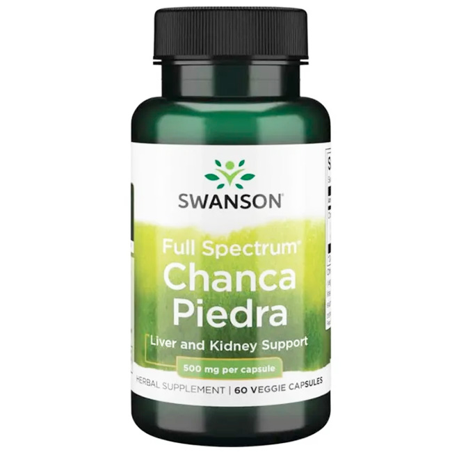 Swanson Full Spectrum Chanca Piedra 500mg Soporte Natural para Hígado y Riñones (60 cápsulas vegetales)