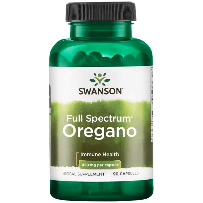 Swanson Full Spectrum Oregano 450mg Refuerzo Natural del Sistema Inmunológico (90 cápsulas)
