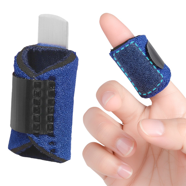 Férula para Dedo POPETPOP® – Soporte Inmovilizador Ajustable | Alivio de Lesiones y Artritis | Color Azul