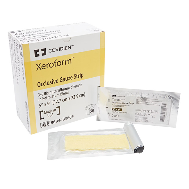 Xeroform Occlusive Gauze Strip 5x9 pulgadas (12.7x22.9cm)