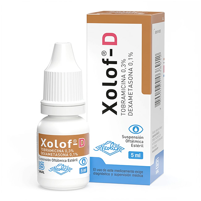 Xolof-D Suspensión Oftálmica 5ml – Tobramicina 0,3% + Dexametasona 0,1%