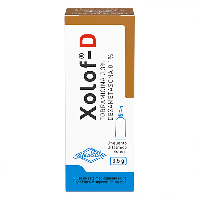 Xolof-D Ungüento Oftálmico 3,5g – Tobramicina 0,3% + Dexametasona 0,1%