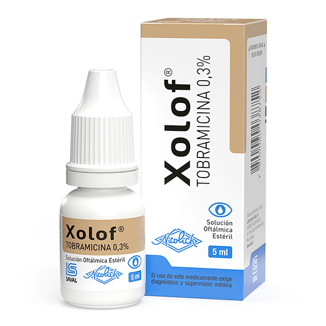 Xolof Tobramicina 0.3% Solución Oftálmica Estéril 5ml / Ophthalmic Solution