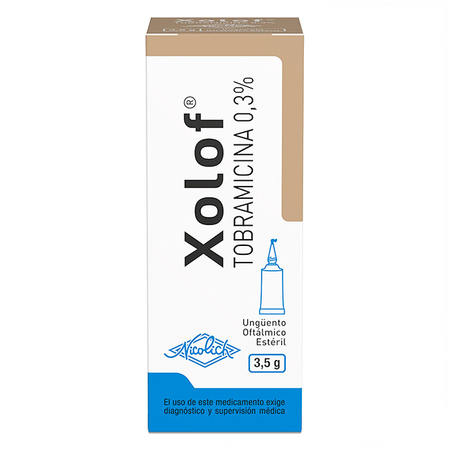 Xolof® Tobramicina 0,3% Ungüento Oftálmico Estéril 3,5g / Ophthalmic Ointment