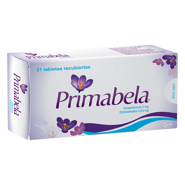 Primabela Drospirenona 3mg / Etinilestradiol 0.03mg – 21 Tabletas Recubiertas