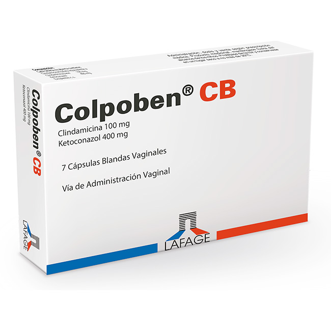 Colpoben CB Clindamicina 100mg / Ketoconazol 400mg – 7 Cápsulas Vaginales