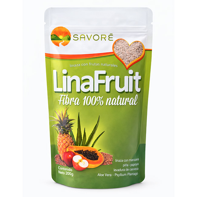 LinaFruit Fibra 100% Natural 200g – Linaza con Frutas Naturales Savoré