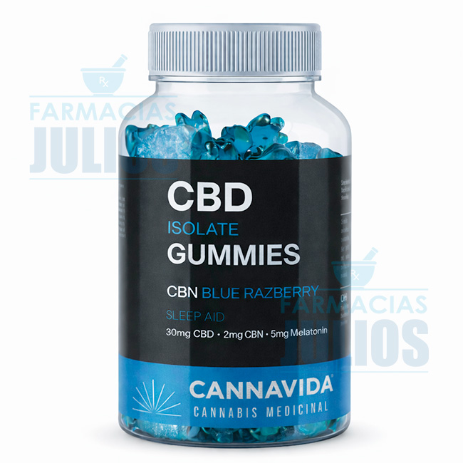 Cannavida | Gomitas con CBD + CBN + Melatonina (30 unidades) Blue Razberry