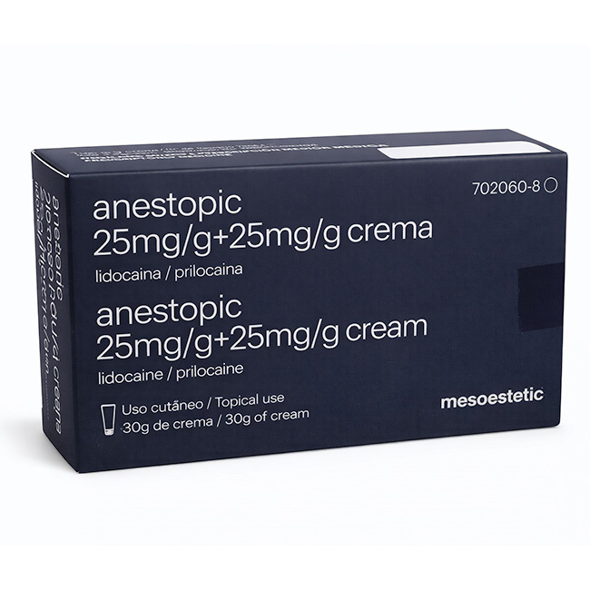 Crema Anestésica Anestopic 25mg/g + 25mg/g (Lidocaína + Prilocaína) 30g