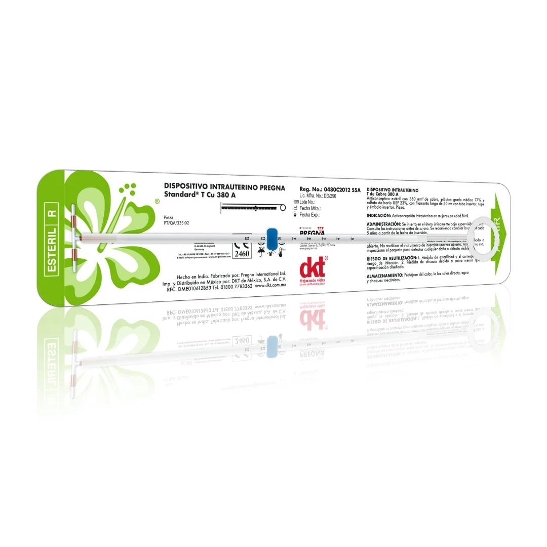 DIU Standard T Cu 380A Dispositivo Intrauterino de Cobre | Anticonceptivo 5 Años