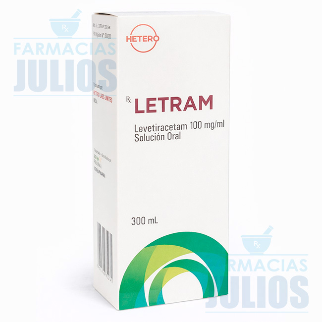 LETRAM Levetiracetam 100mg/mL Solución Oral Frasco de 300mL