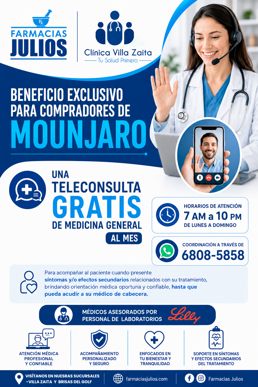 Teleconsulta de Medicina General Beneficio Exclusivo para Clientes de Mounjaro