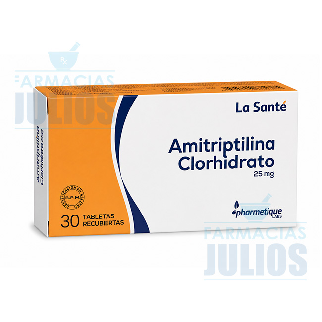 Amitriptilina Clorhidrato 25mg La Santé® Tabletas Recubiertas