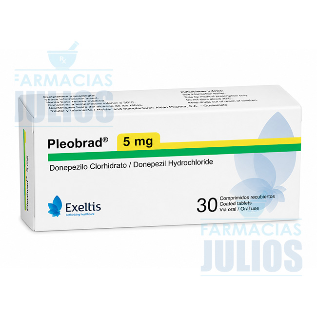 Pleobrad® 5mg (Donepezilo Clorhidrato) | Comprimidos Recubiertos | Exeltis