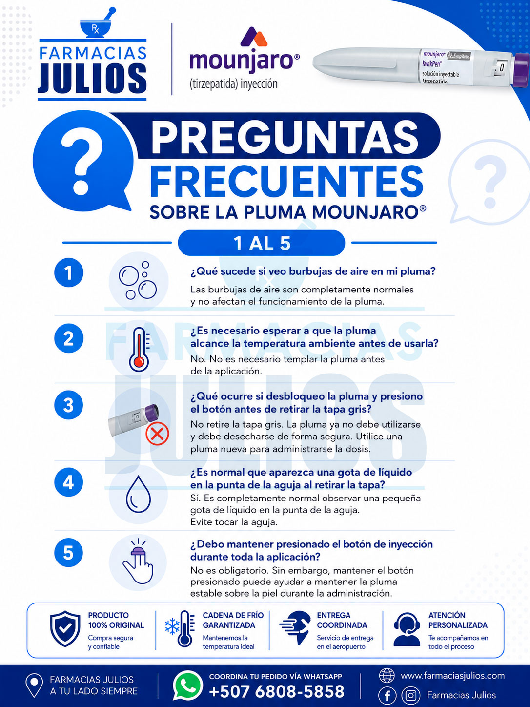 Preguntas Frecuentes sobre la Pluma Mounjaro® | Guía Completa de Uso Seguro