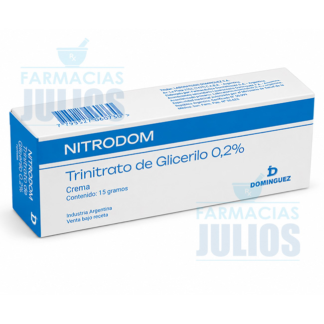 Nitrodom® Trinitrato de Glicerilo 0,2% Crema 15g