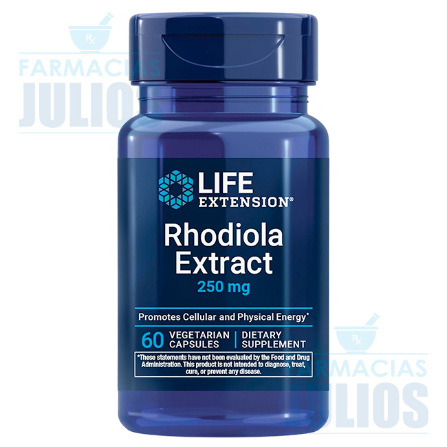 Rhodiola Extract 250mg – 60 Cápsulas Vegetarianas | Life Extension