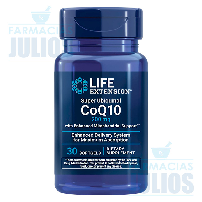 Super Ubiquinol CoQ10 200 mg – 30 Softgels | Life Extension
