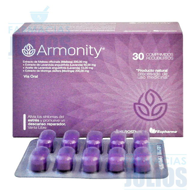 Armonity® 30 Comprimidos – Melissa, Lavanda y Moringa para Estrés y Descanso