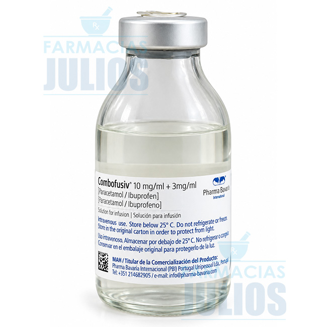 Combofusiv® Paracetamol 10mg/mL + Ibuprofeno 3mg/mL – Solución para Infusión IV