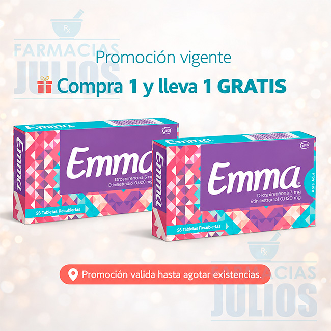 Emma® Drospirenona 3 mg / Etinilestradiol 0.02 mg – 28 Tabletas