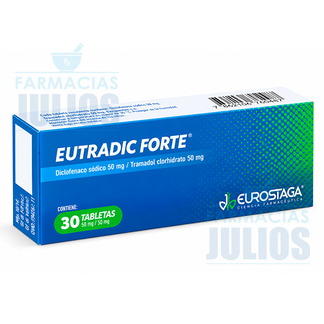 Eutradic Forte® Diclofenaco 50mg + Tramadol 50mg – Tabletas Recubiertas