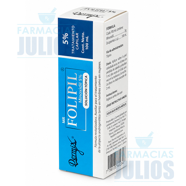 Folipil Minoxidil 5% 100 mL para Caída del Cabello – Dermix - Imagen 2