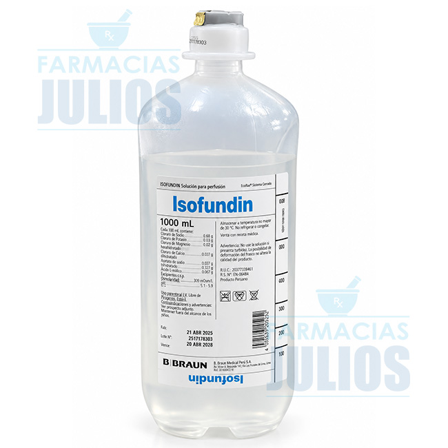 Isofundin® 1000mL – Solución para Perfusión Intravenosa – B. Braun