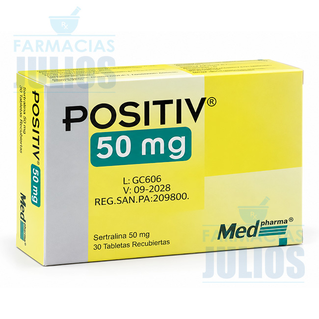 POSITIV® Sertralina 50mg – Tabletas Recubiertas